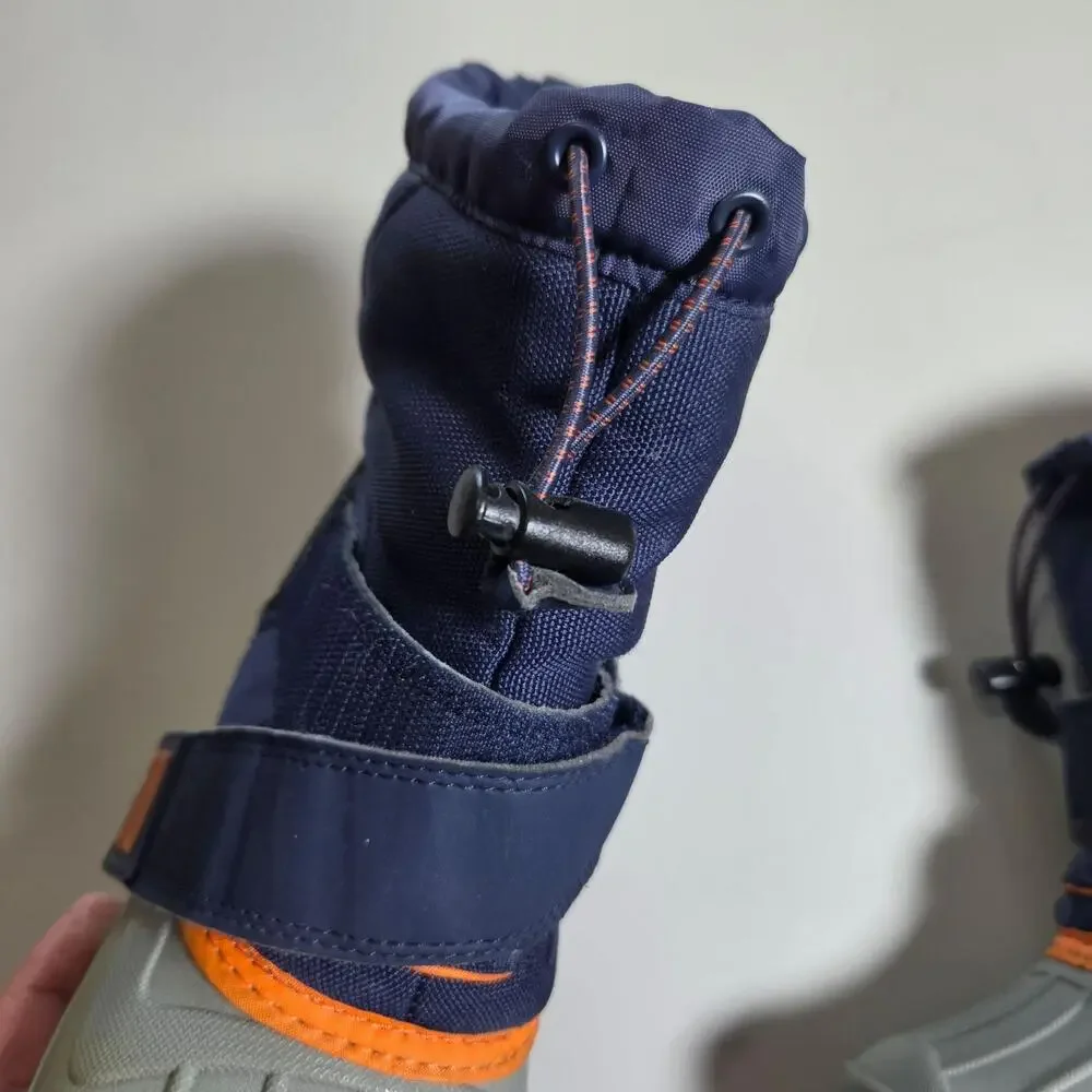 Cat & Jack Snow Boots Kids Size 7 Blue Thermolite EcoMade Insulated Winter Strap